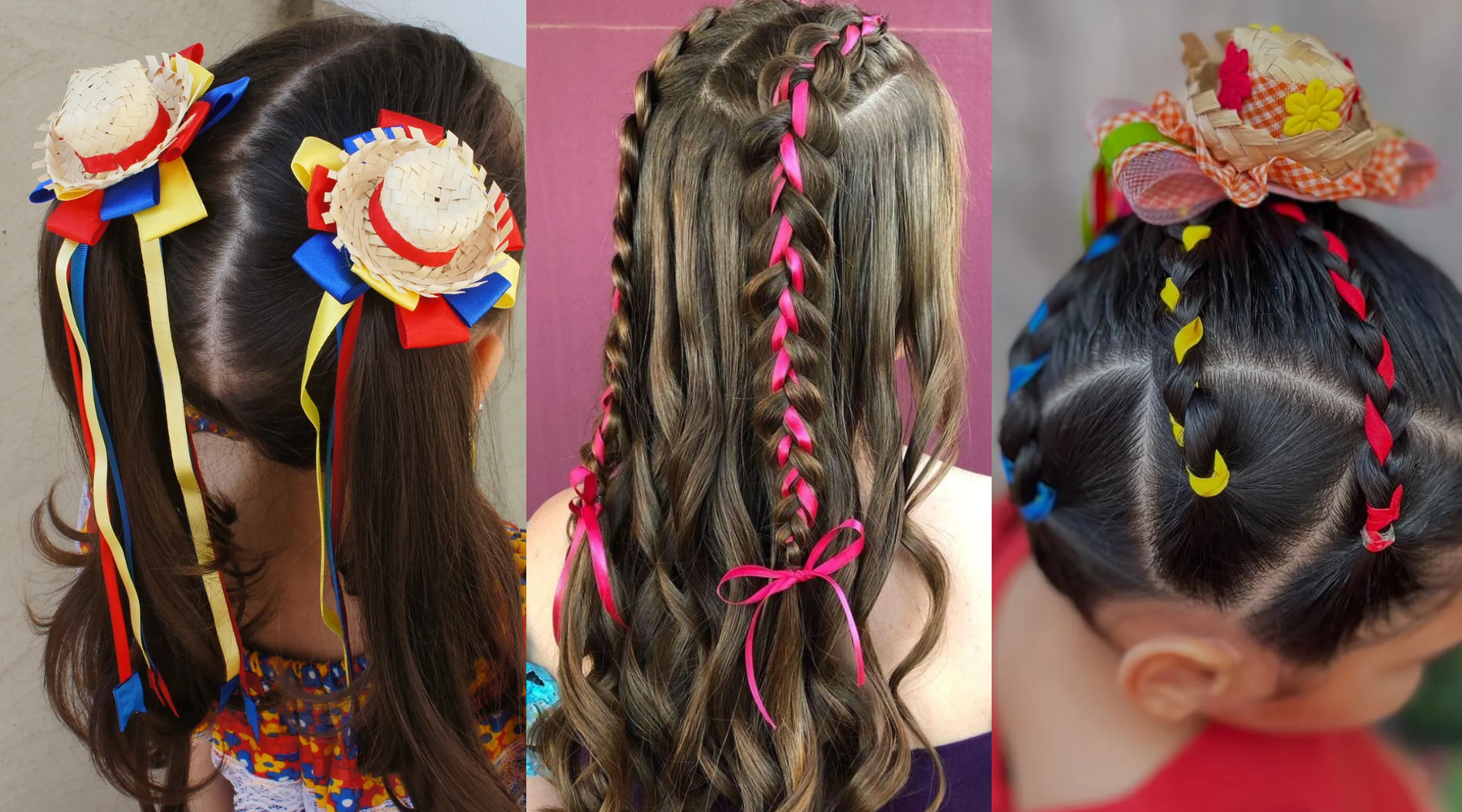 Como Decorar o Cabelo para Festa Junina Infantil: Ideias com Tranças, Laços e Chapéus
