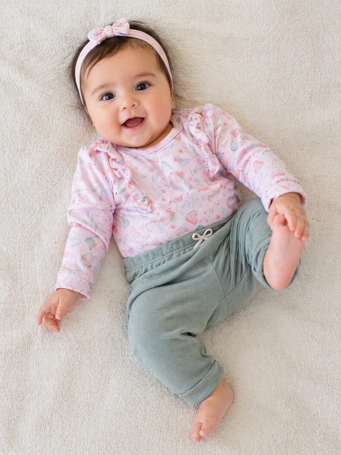 Conjunto Baby Feminino Suedine Body com Calça Letut - LT17358