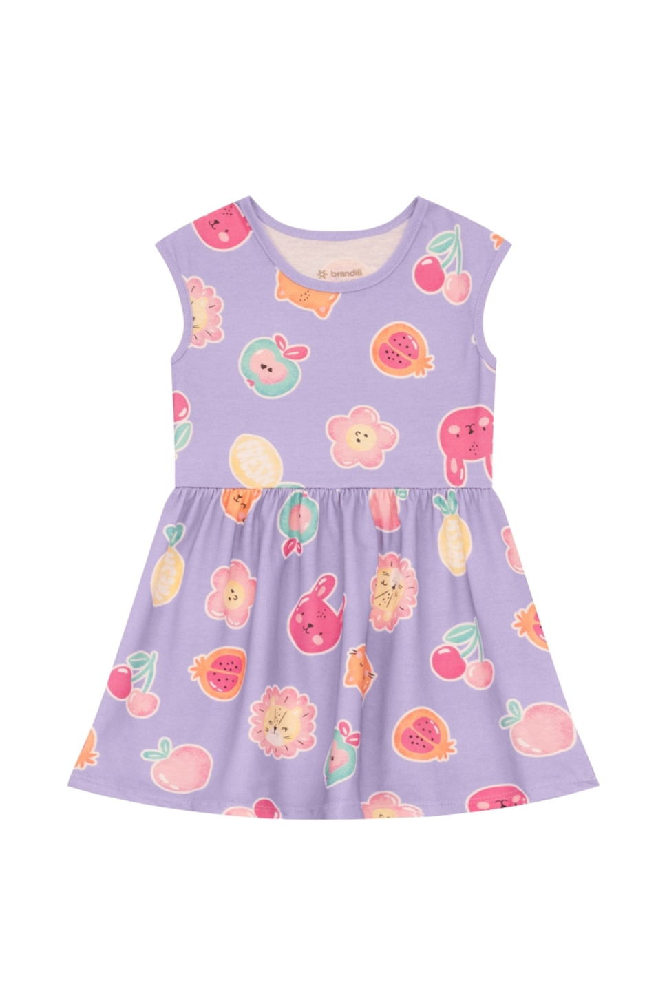 Vestido Baby Estampado Bichinhos 100% Algodão