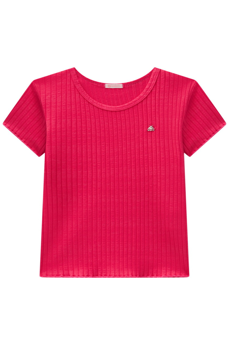 Blusa Infantil Canelada Soft Rosa Pink