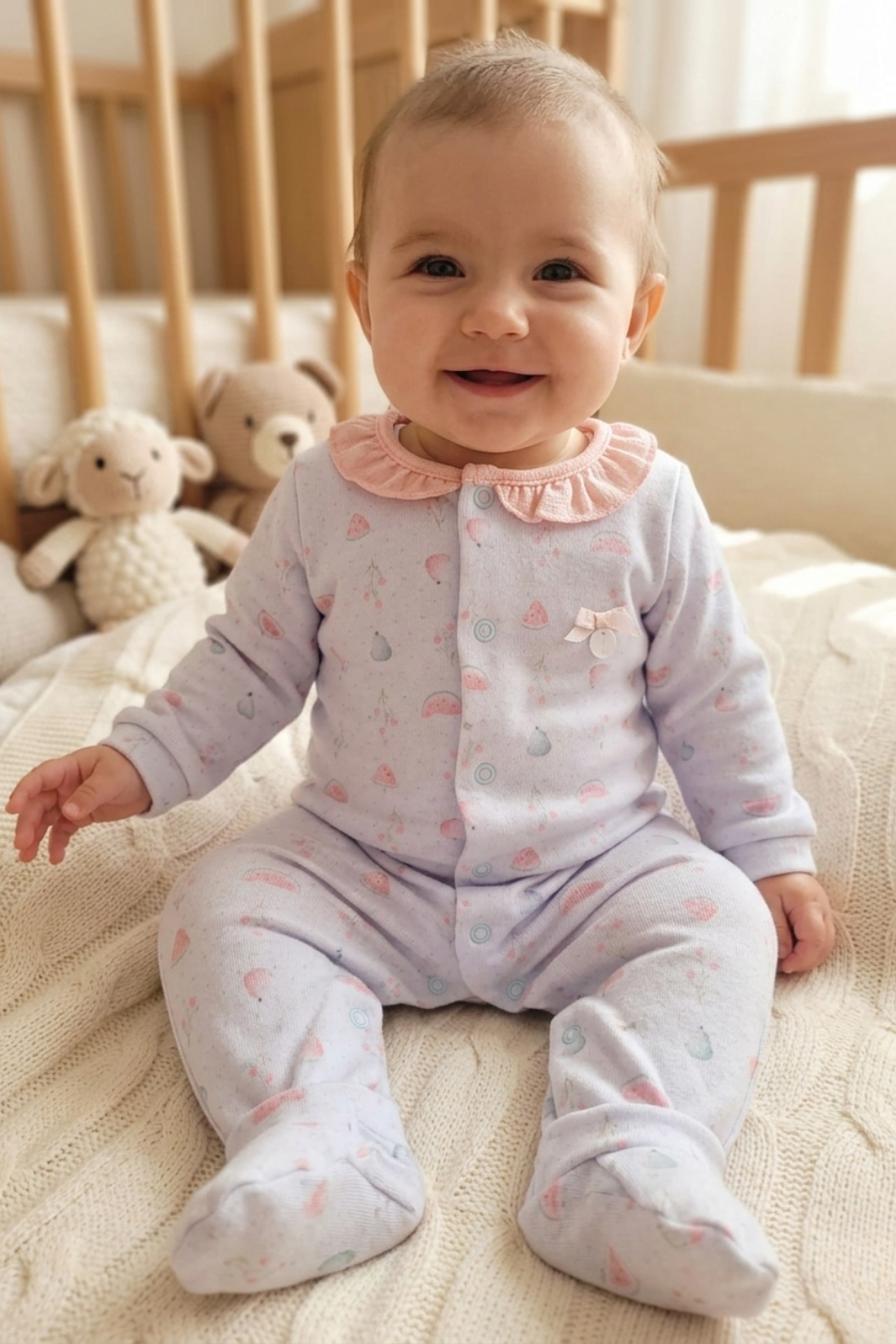 Macaquinho Bebê em Suedine Meninas