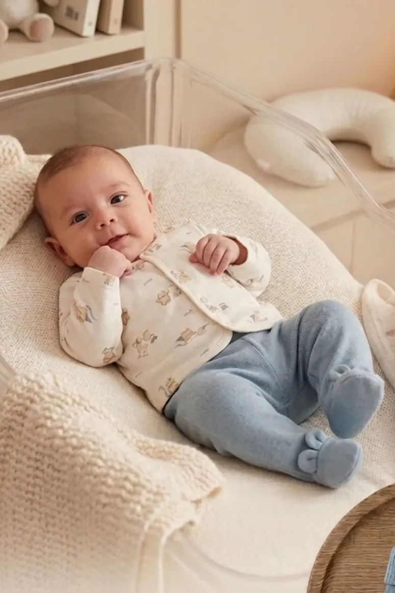 Conjunto Bebê Meninos Urso Creme Letut Ref. LT19591