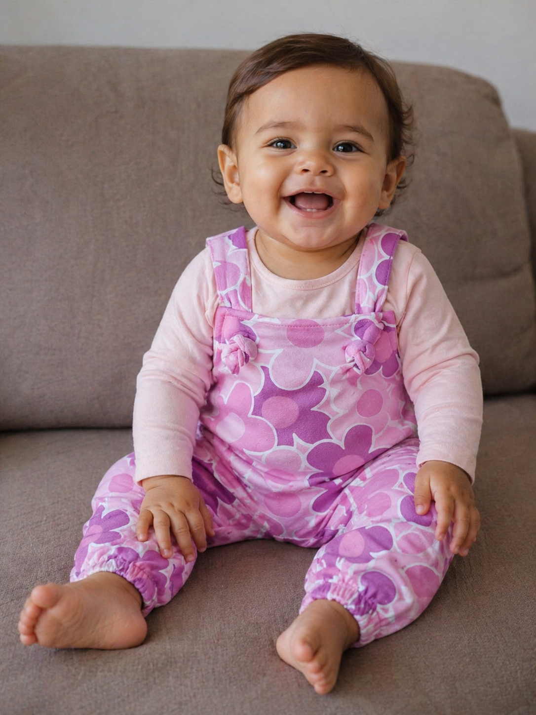 Jardineira Infantil Bebê Meninas Moletom com Blusa Manga Longa