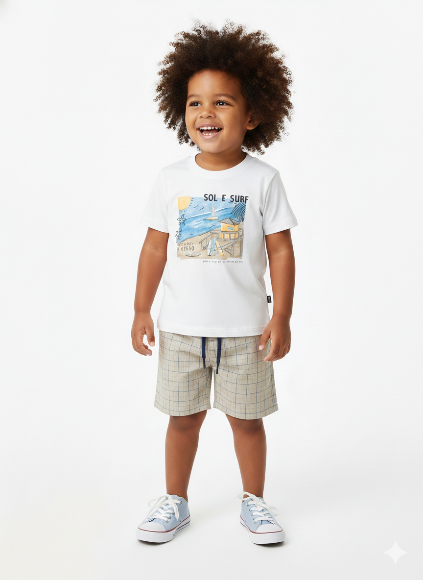 Conjunto Infantil Meninos Sol e Surf