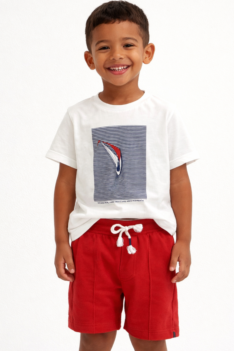 Conjunto Verão Infantil Meninos em Alto Mar