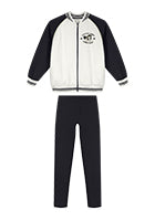 Conjunto Moletom Juvenil Menina Alakazoo Aberto Panda Estilo Colegial