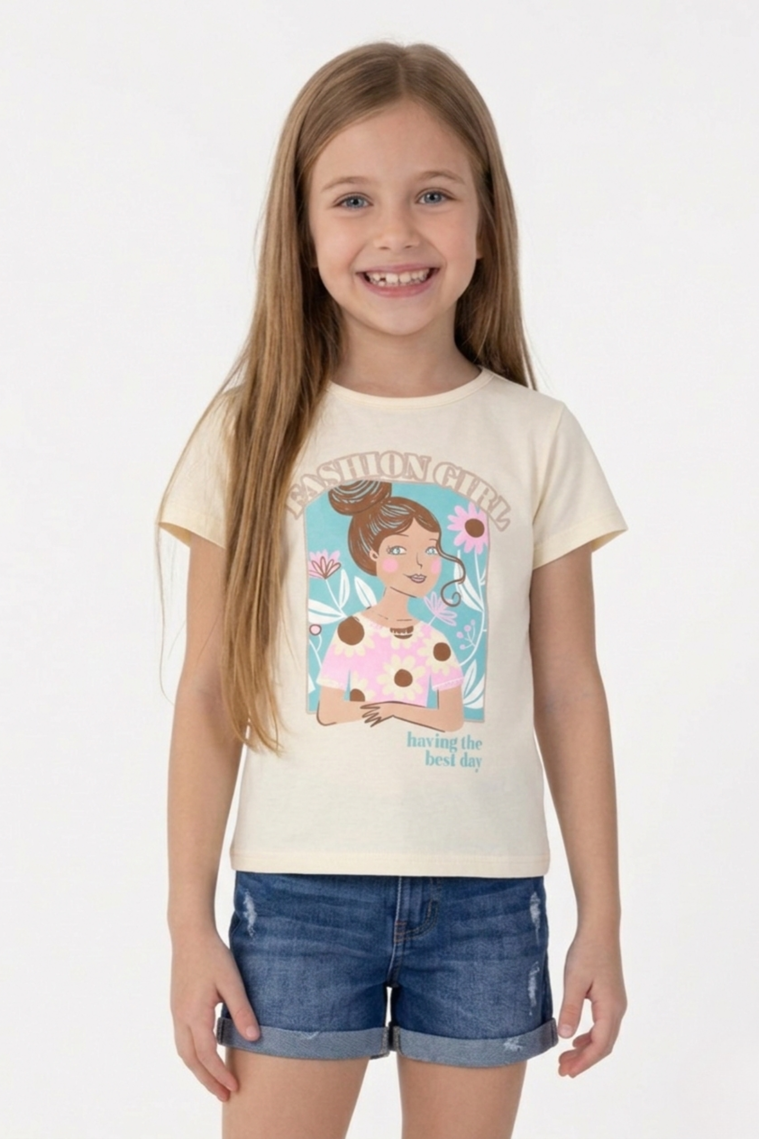 Camiseta Baby Look Infantil Estampada Menina Malwee