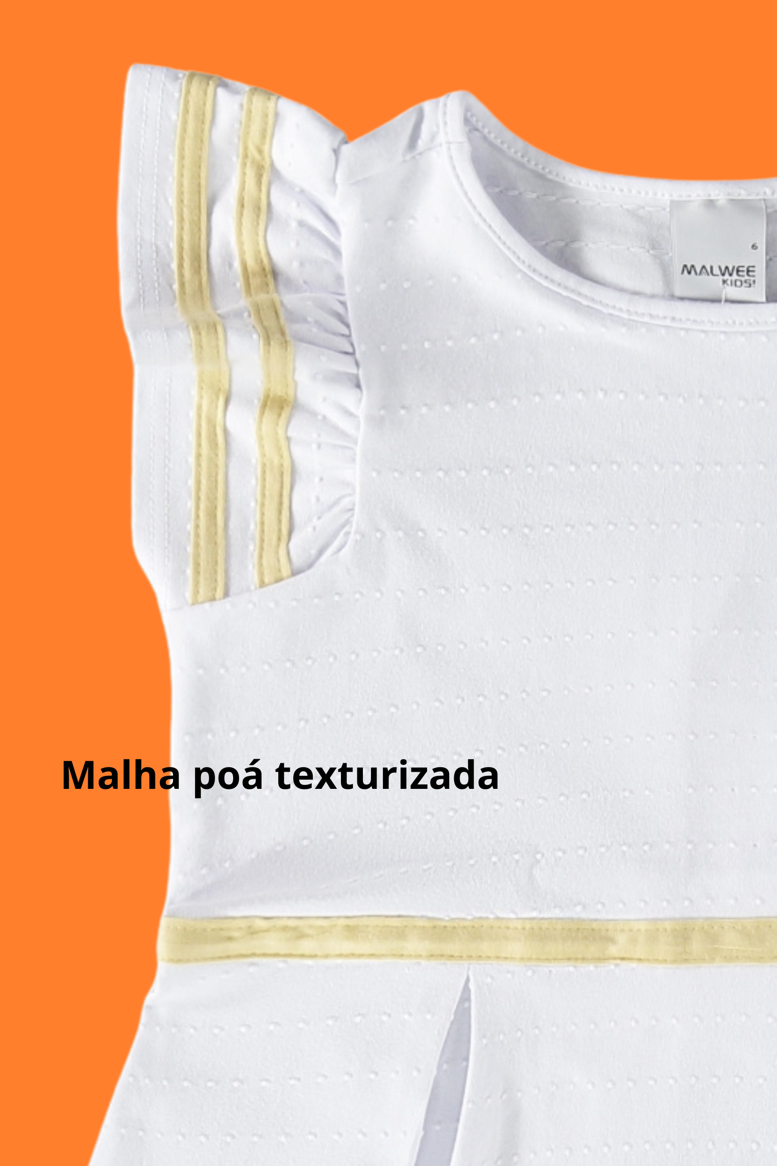 Vestido Infantil Meninas Malha Texturizada