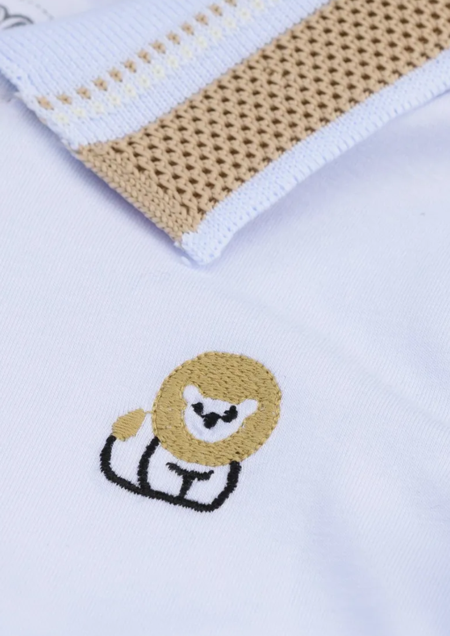 Conjunto Bebê Meninos Body Gola Polo e Bermuda Alakazoo