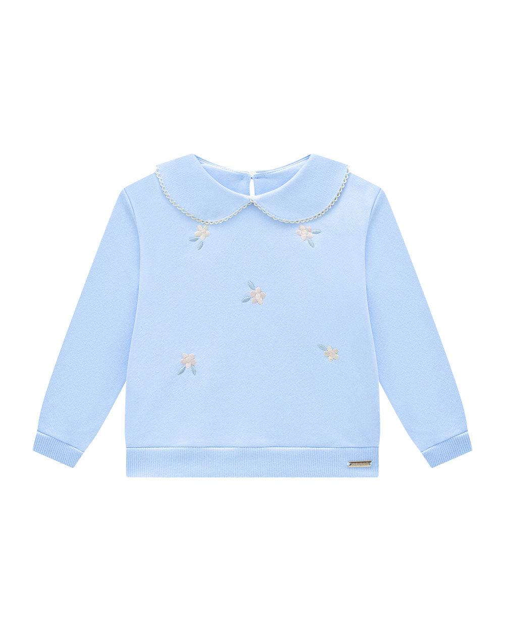 Conjunto Baby Meninas Moletom Bordado Gola Boneca