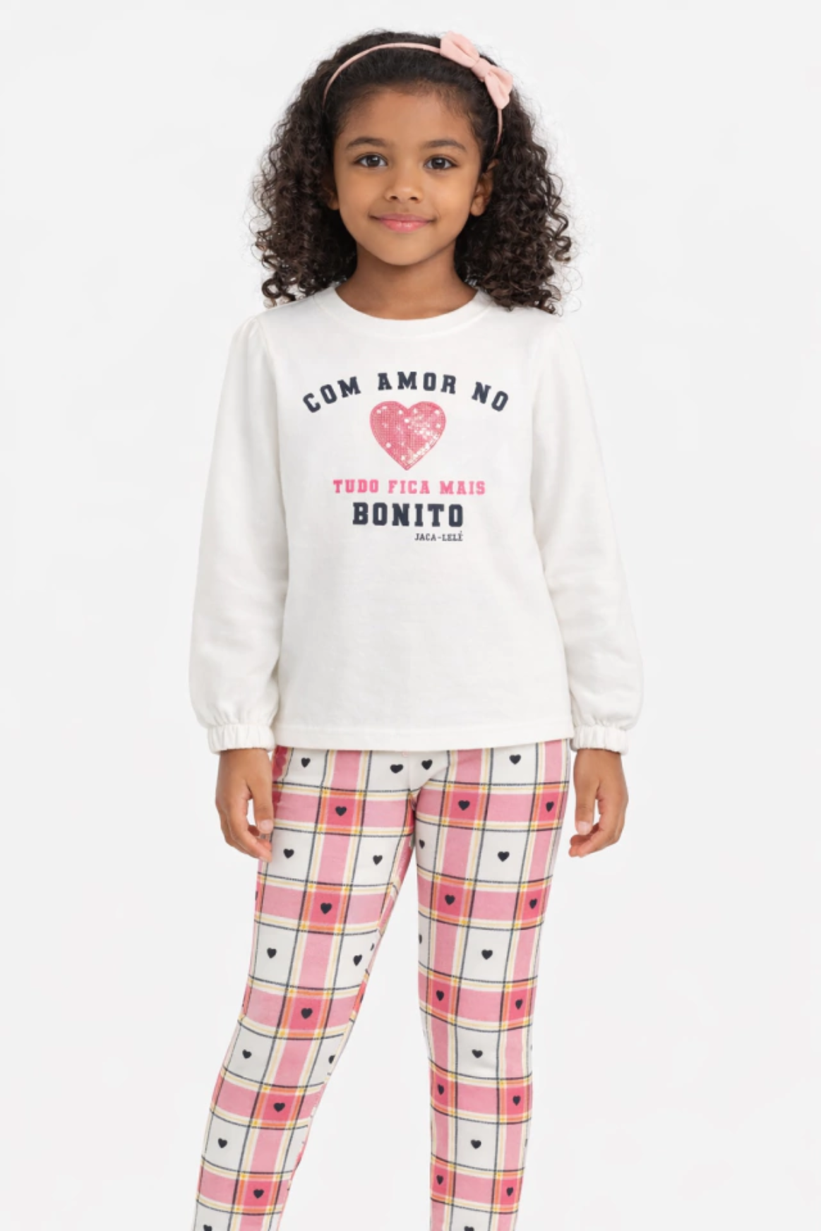 Conjunto Legging Infantil Meninas Com Amor