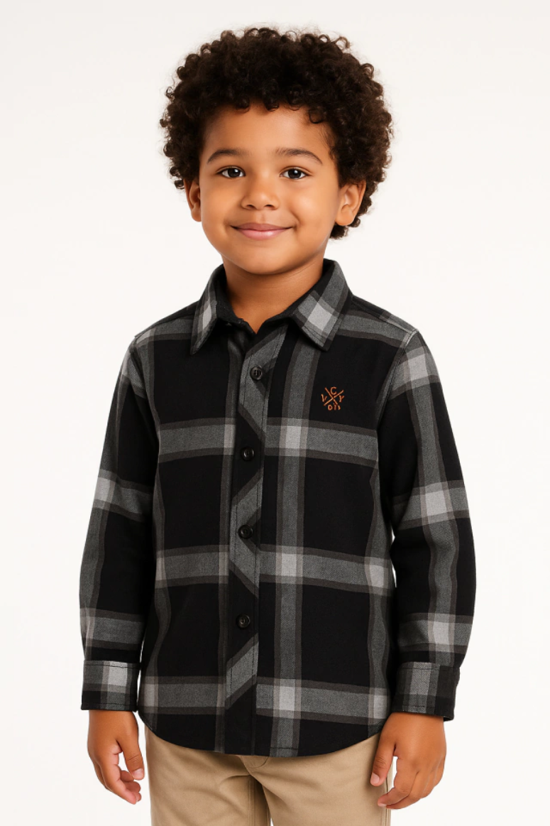 Camisa Alfaitaria Xadrez Bebê Meninos