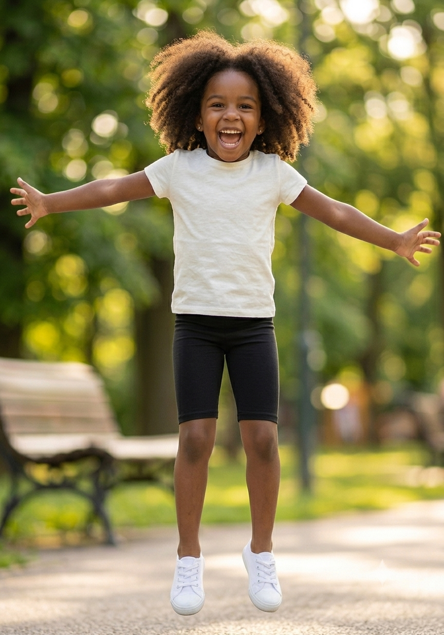 Bermuda Ciclista Infantil Básica em Cotton - 4 cores