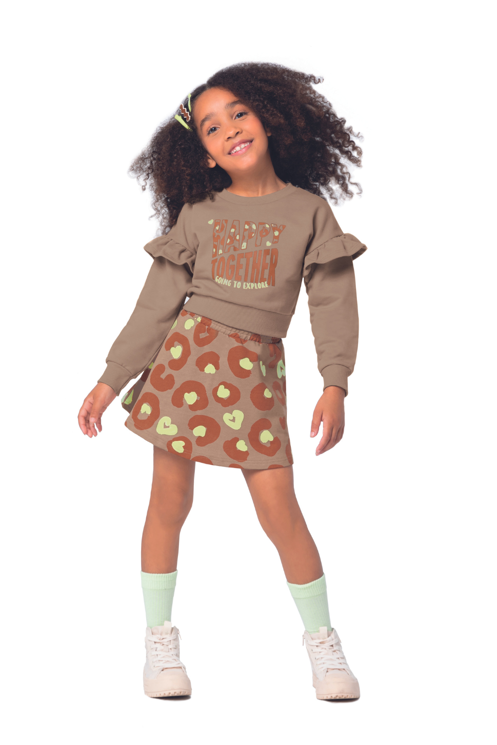 Conjunto Shorts Saia Meia Estação Infantil Meninas Malwee