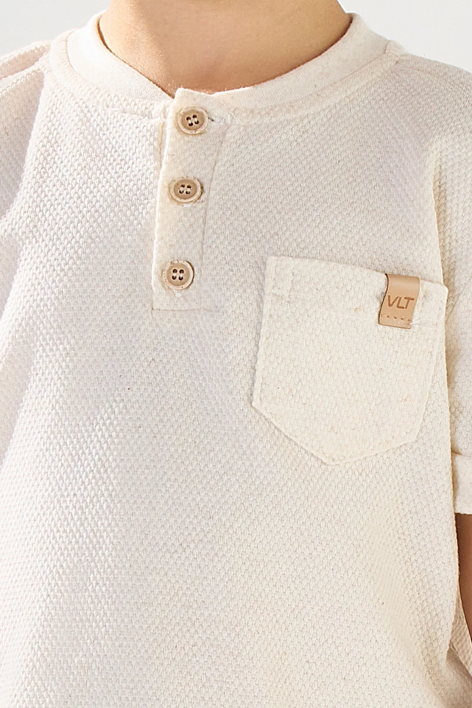 Conjunto Infantil Babe Meninos Gola Padre e Bermuda Rustica