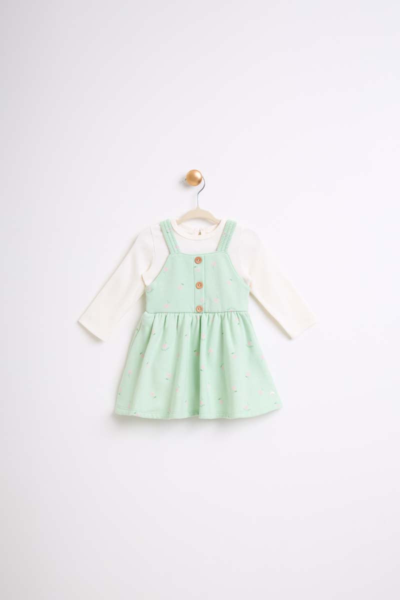 Salopete Baby Moletom Body em Ribana Canelada