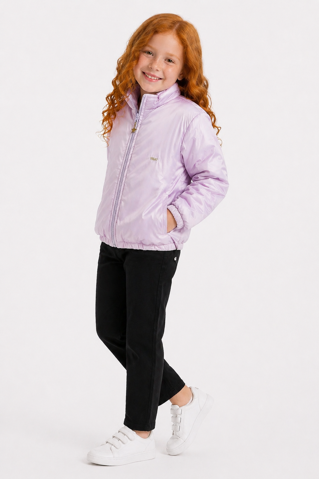 Jaqueta Puferr Infantil Meninas Inverno Rosa Cintilante
