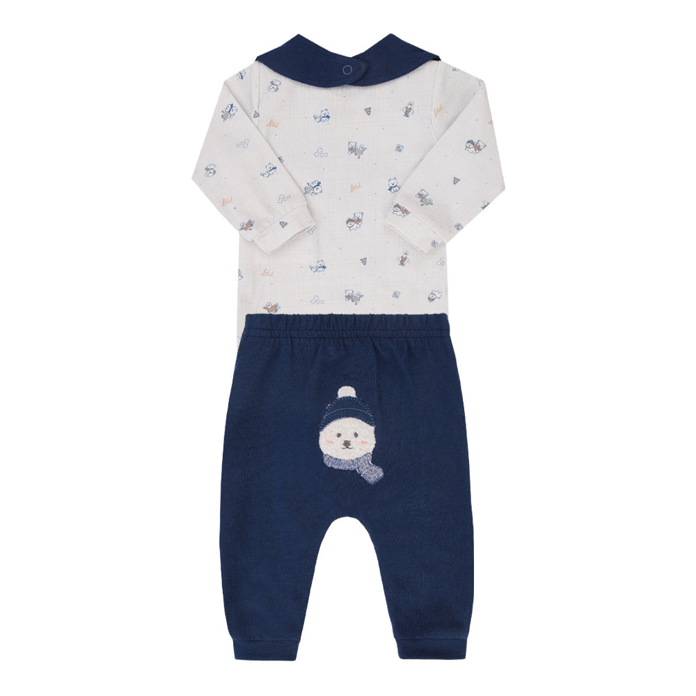 Conjunto Bebê Meninos com Babador Letut Ref.LT19595