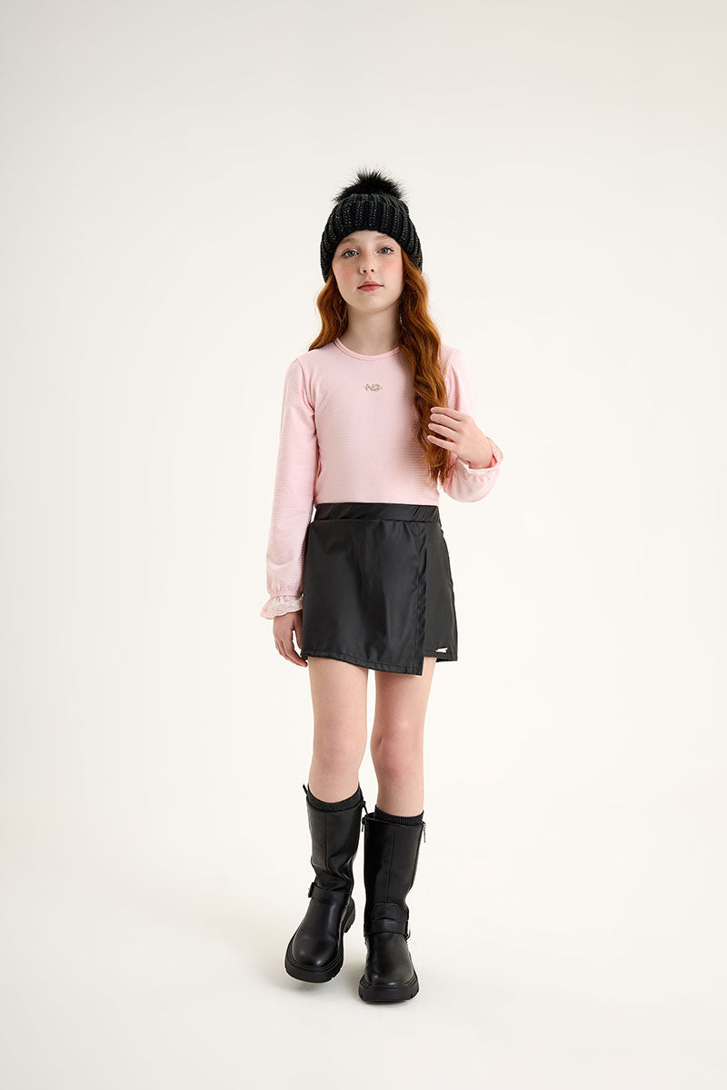 Blusa Infantil Meninas Manga Longa Póa