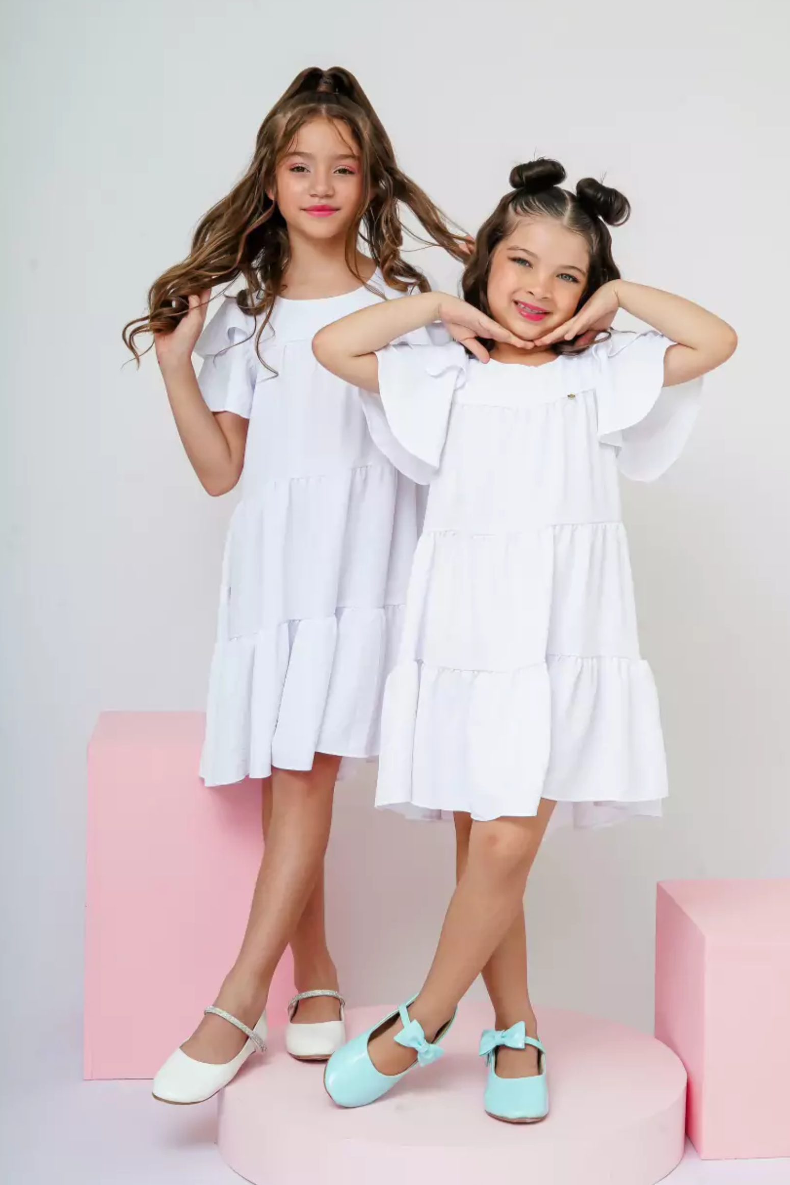 Vestido Infantil Branco Luxo (Batizado, Casamento, Formatura, Reveillon)