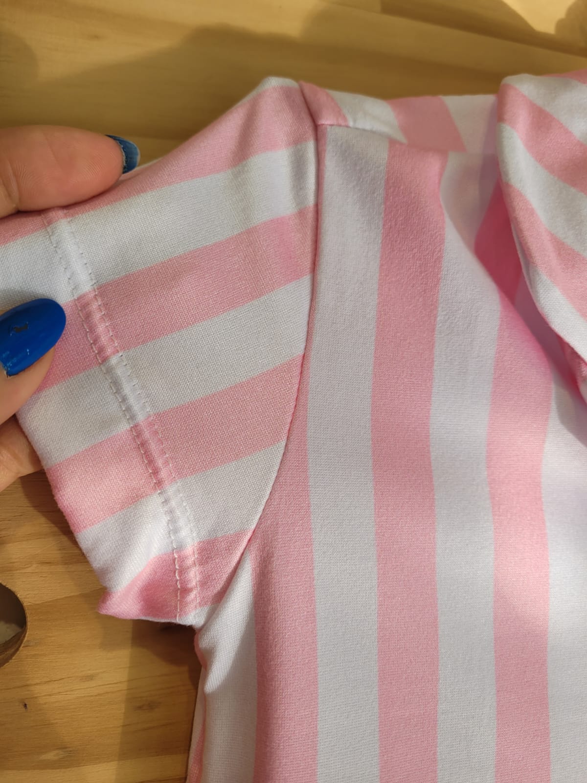 Pijama Americano Meninas Manga Curta Infantil Listrado Rosa