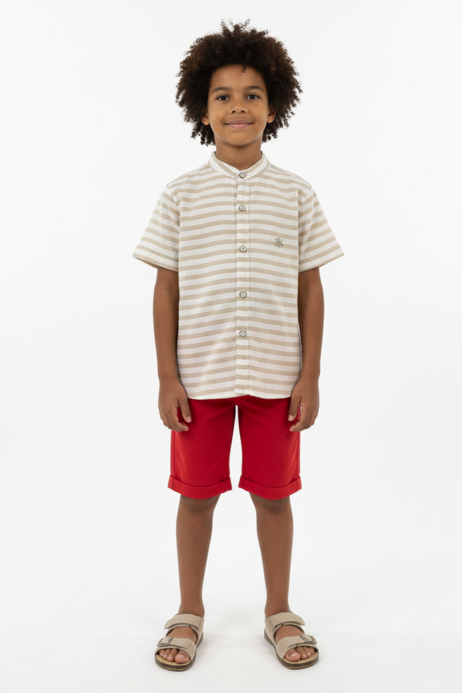 Conjunto Infantil Menino Camisa Listrada Alfaitaria