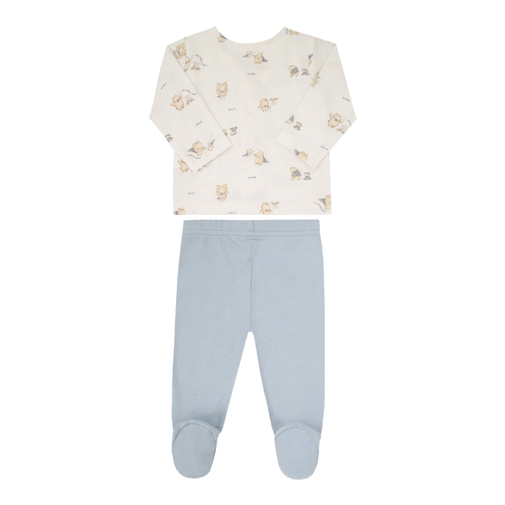 Conjunto Bebê Meninos Urso Creme Letut Ref. LT19591