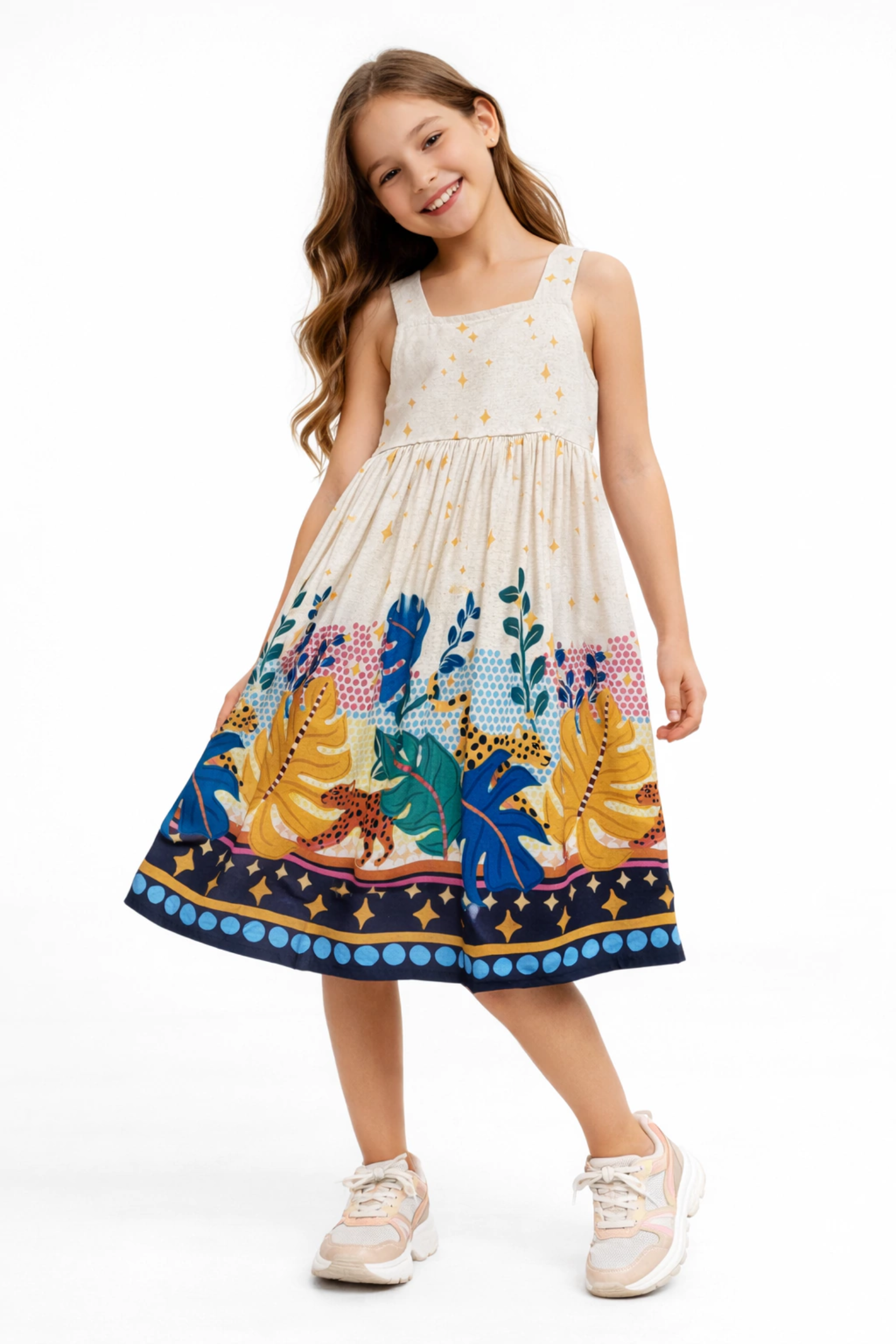 Vestido Estampado Infantil Viscose