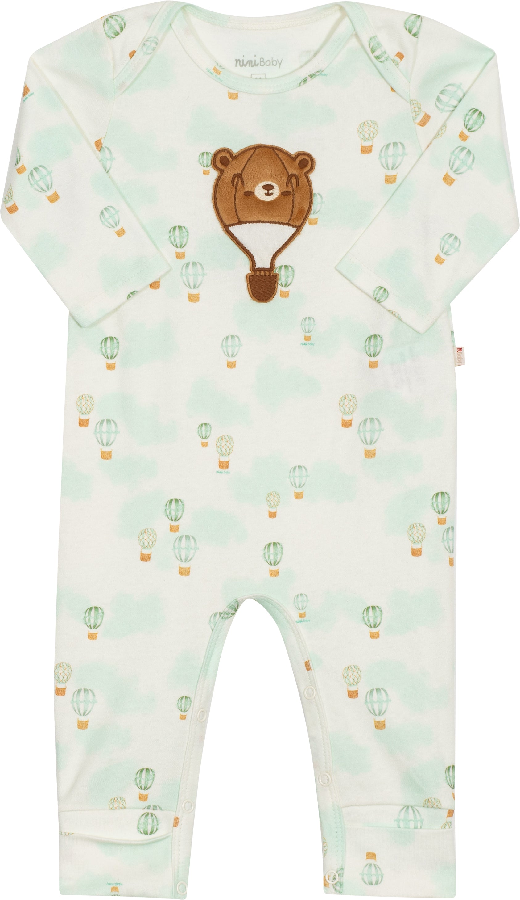 Macaquinho Bebê Meninos Balão Urso Nini & Bambini N7720