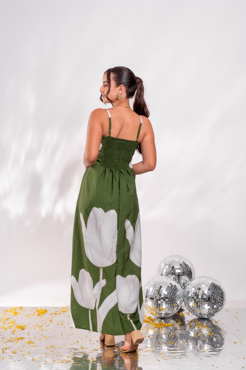Vestido Longo Festas Juvenil Floral