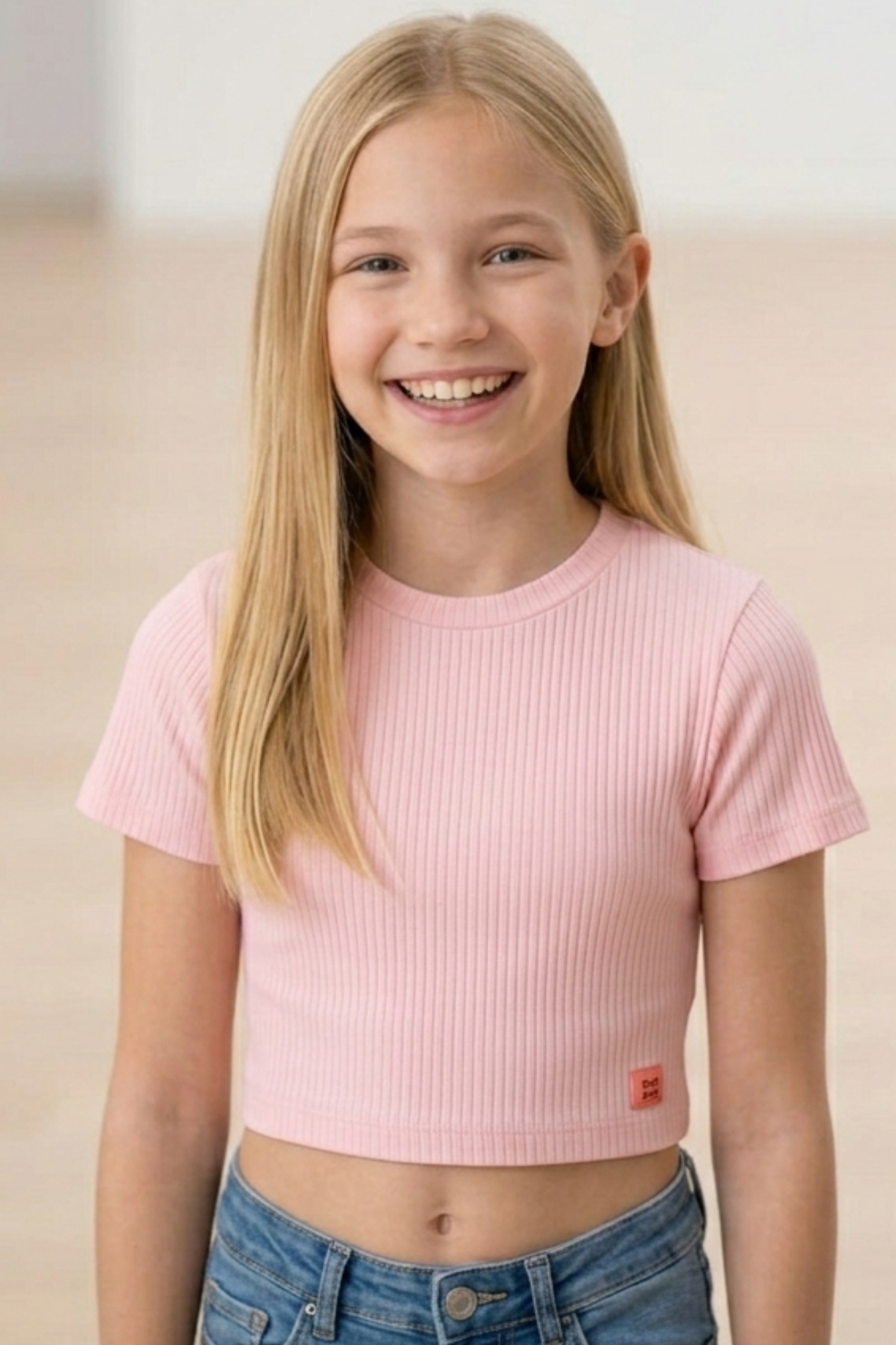 Blusa Cropped Teen Canelada Rosa