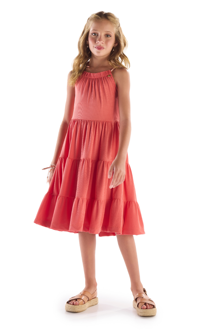 Vestido Teen Verão Alça Ajustável - Menina Anjo