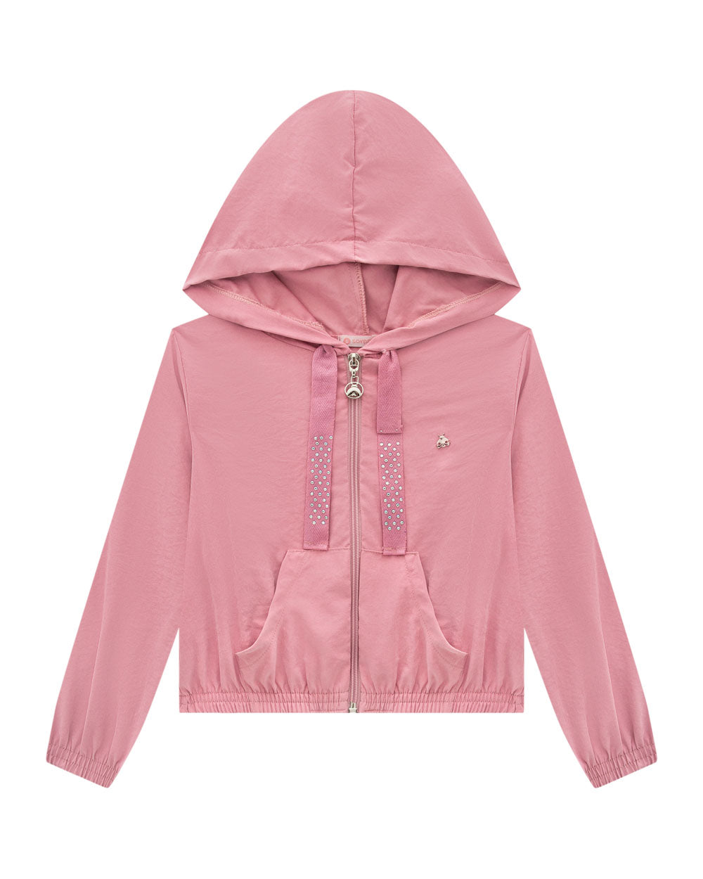 Jaqueta Infantil Meninas Somnii Nylon Acetinado com Capuz