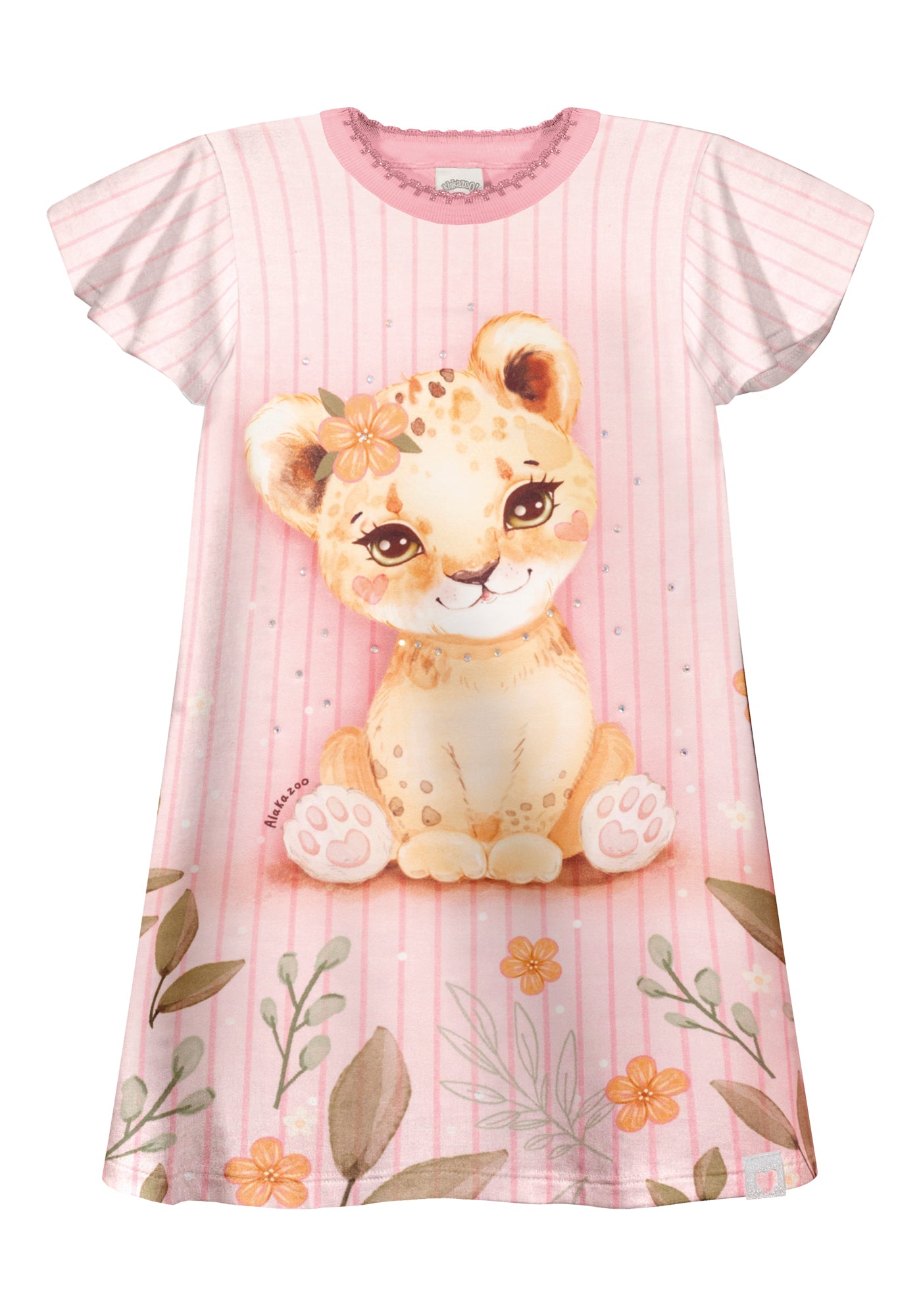 Vestido Infantil Meninas Malha Confort Alakazoo