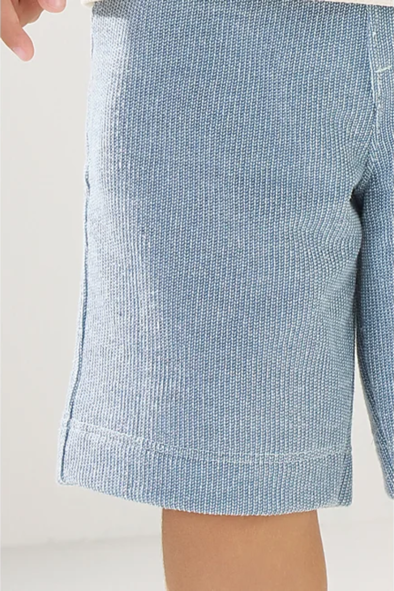 Conjunto Infantil Babe Meninos Gola Padre e Bermuda Rustica