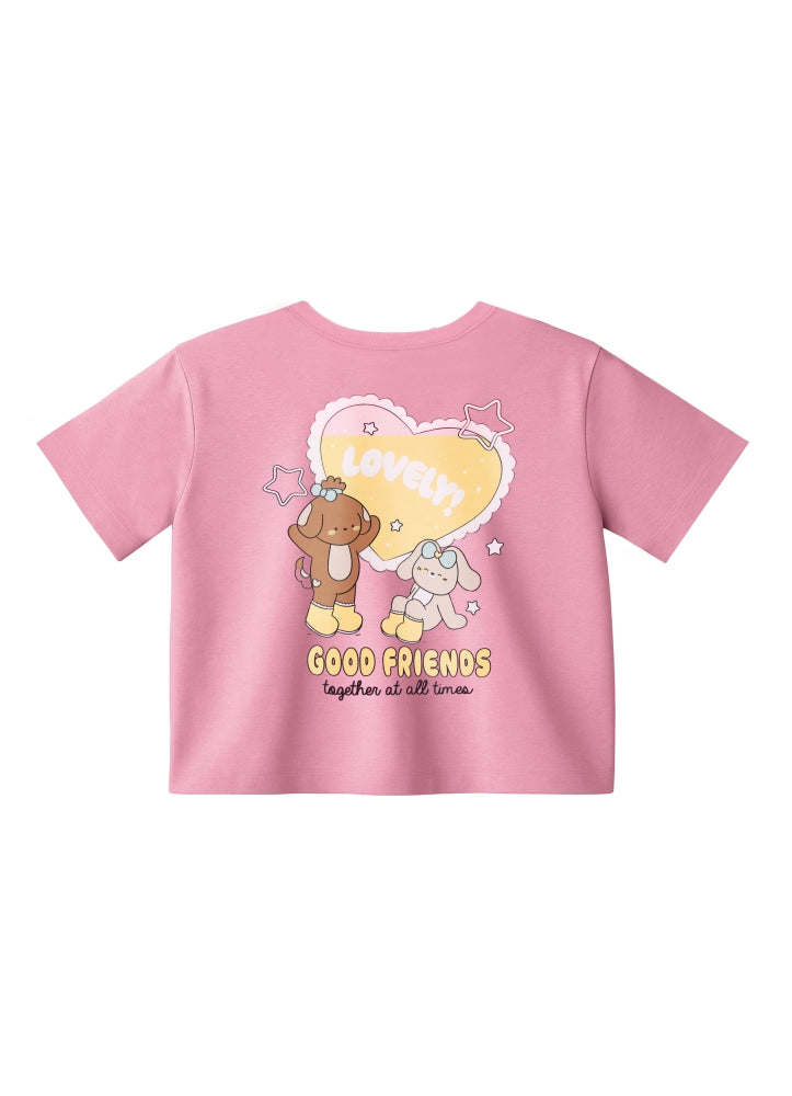Camiseta Infantil Meninas Good Sweets Rosa Brandili