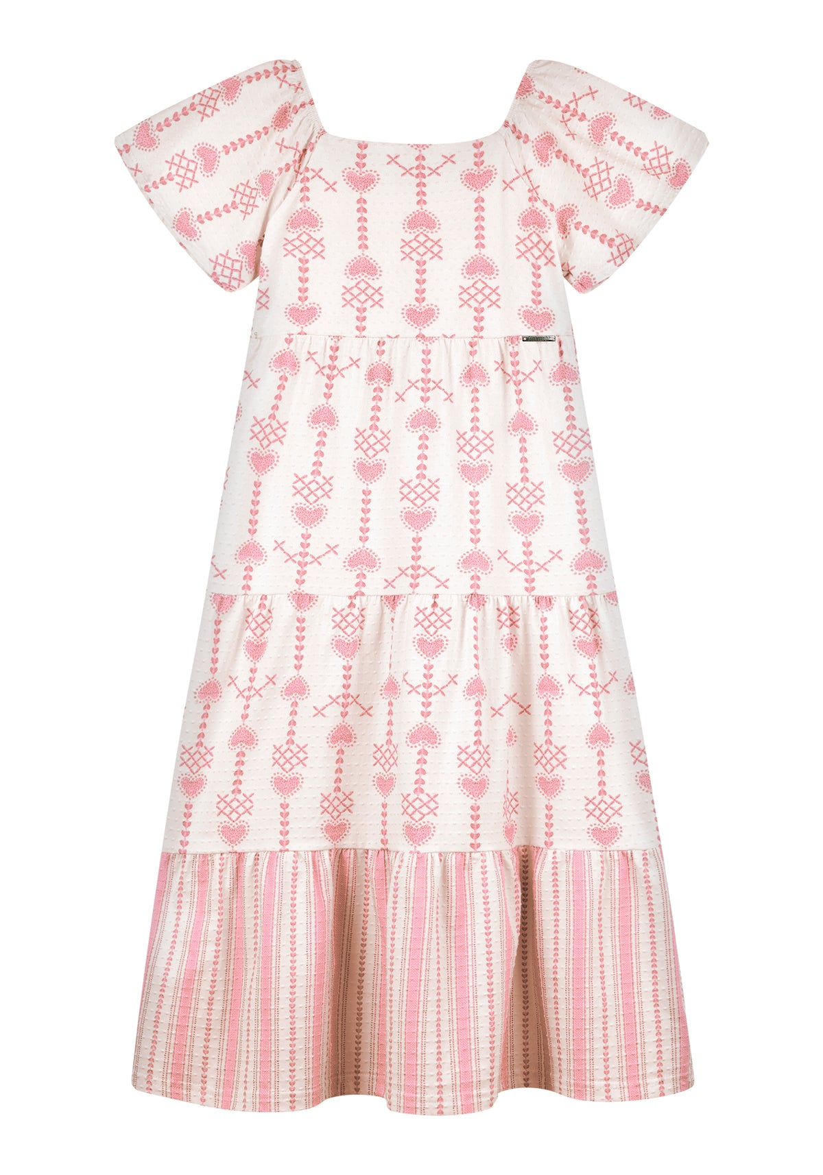 Vestido Midi Menina Alakazoo em Malha Nikko Estampada