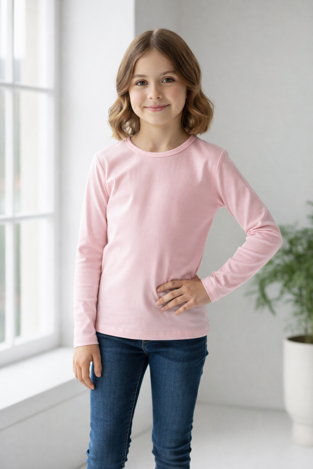 Blusa Manga Longa em Malha Termica Baby