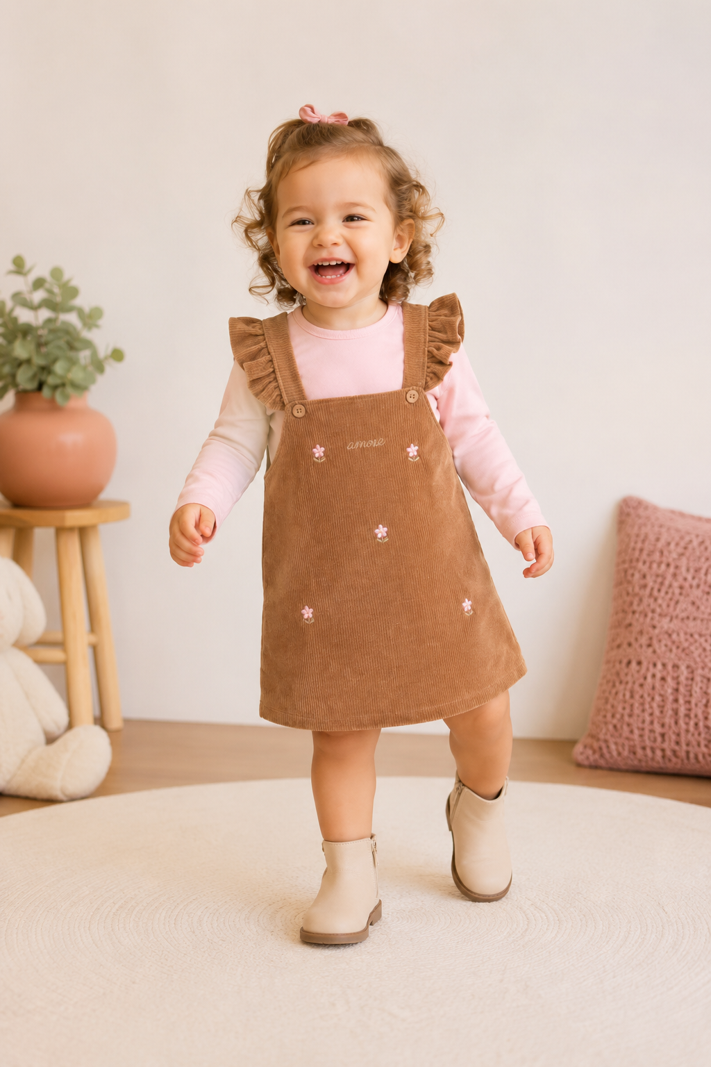 Salopete Baby em Veludo Cotele
