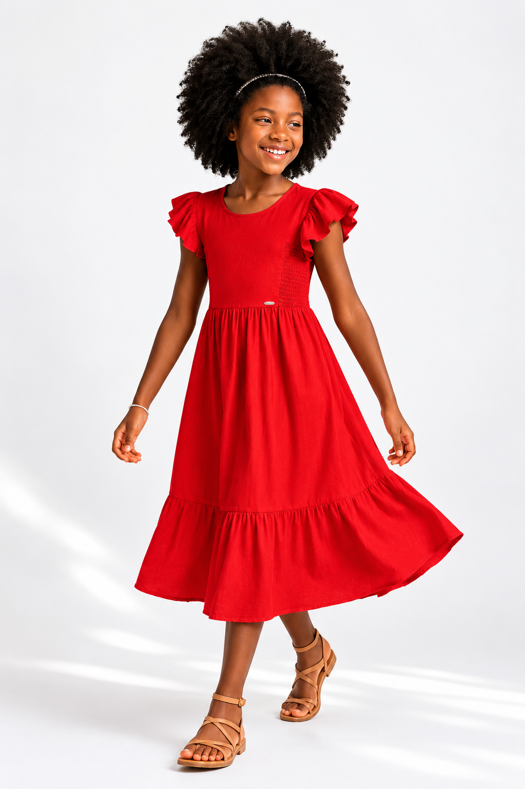 Vestido Verão Longo Juvenil em Viscose - 3 cores