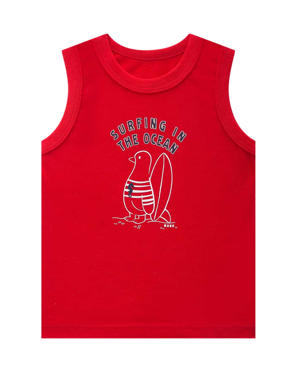Conjunto Menino Verão Regata Onda Marinha