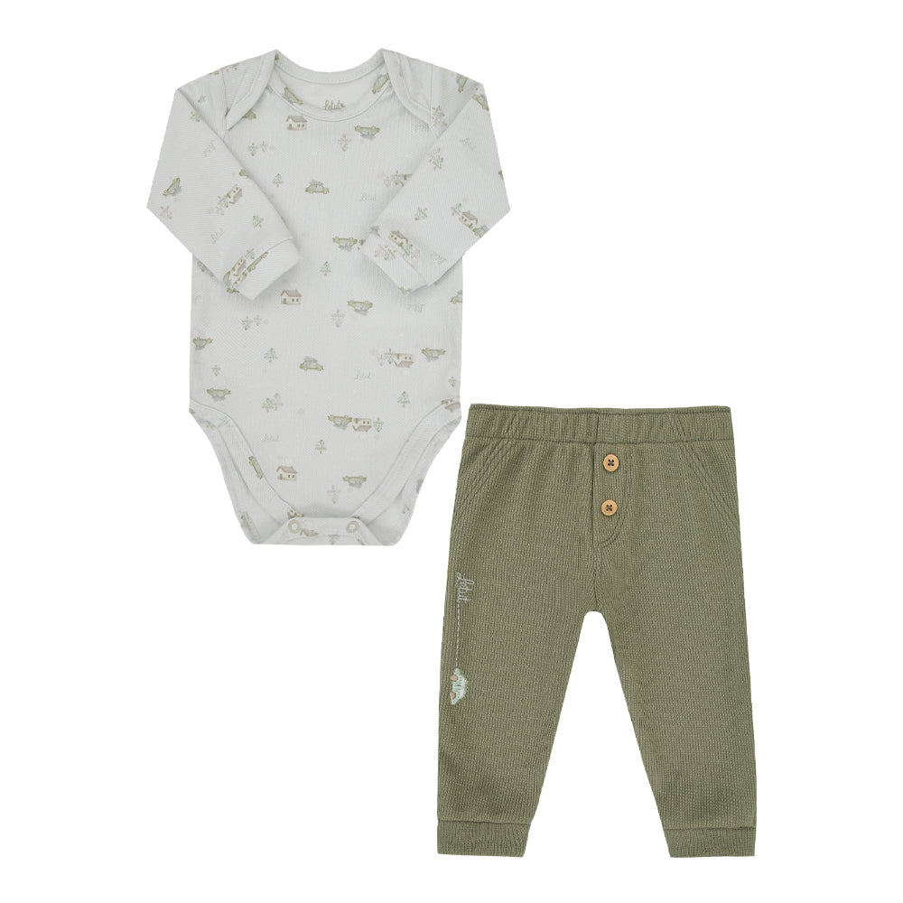 Conjunto Meninos Bebê Body Letut Ref. LT19594
