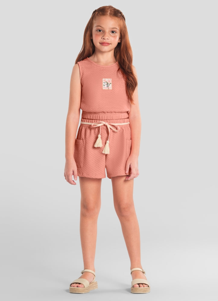 Conjunto Infantil Meninas Malha Texturizada Mundi