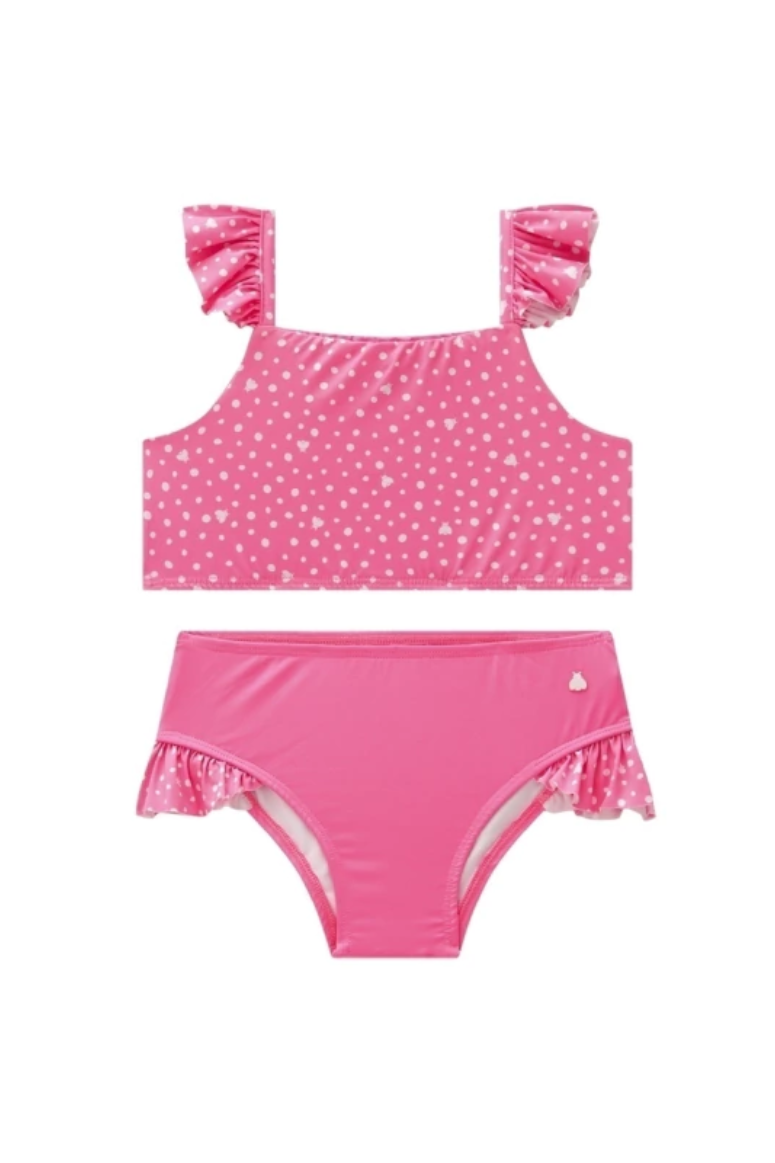 Biquíni Baby com Rosa com FPS +50