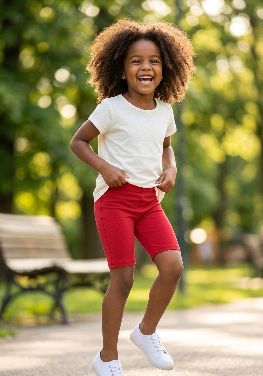 Bermuda Ciclista Infantil Básica em Cotton - 4 cores