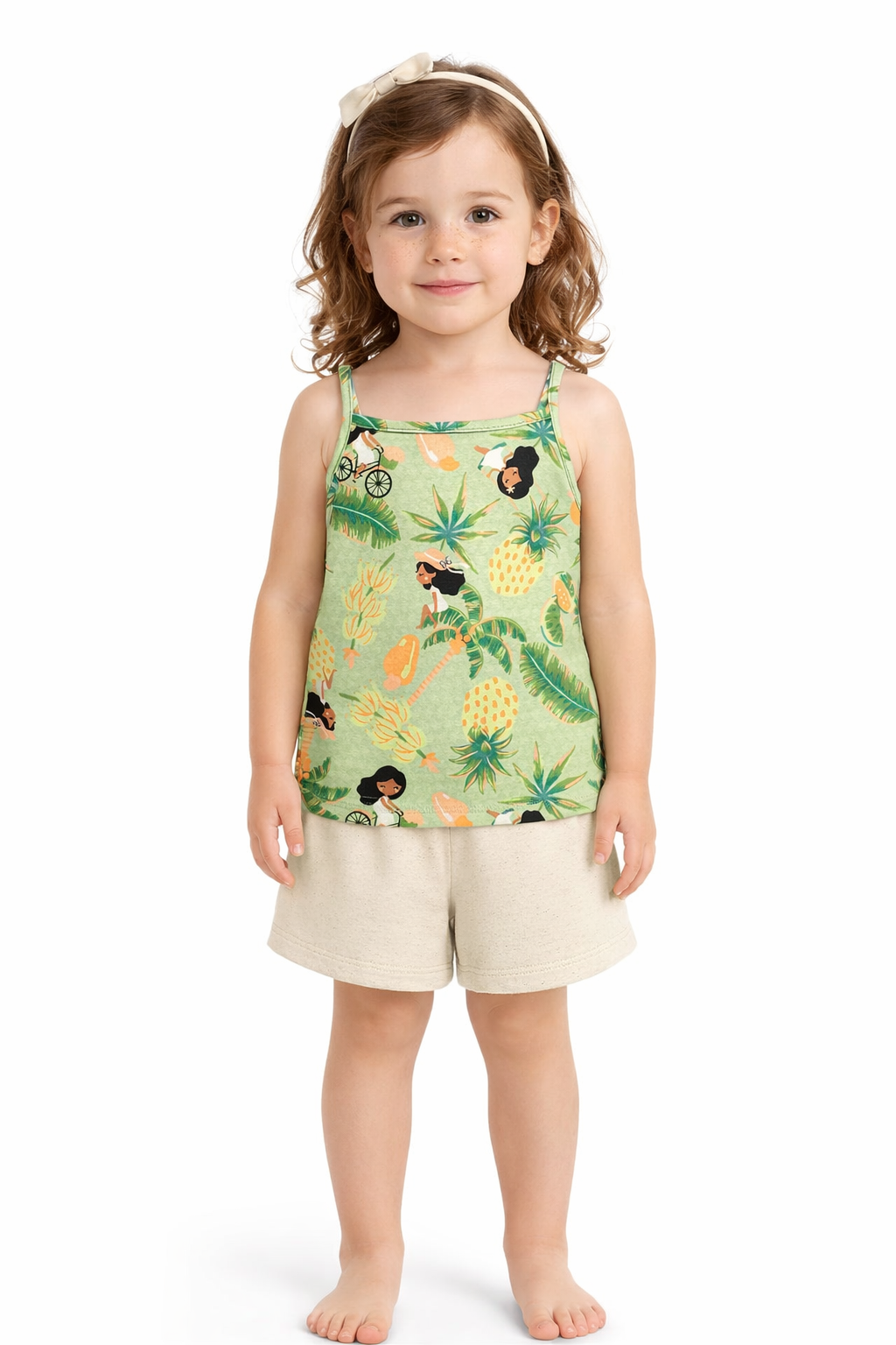 Conjunto Infantil Meninas Verão 100% Algodão Alakazoo