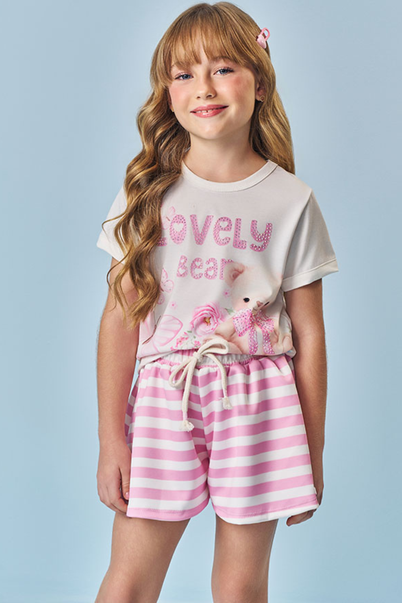 Conjunto Verão Infantil Lovely Bear Cinti