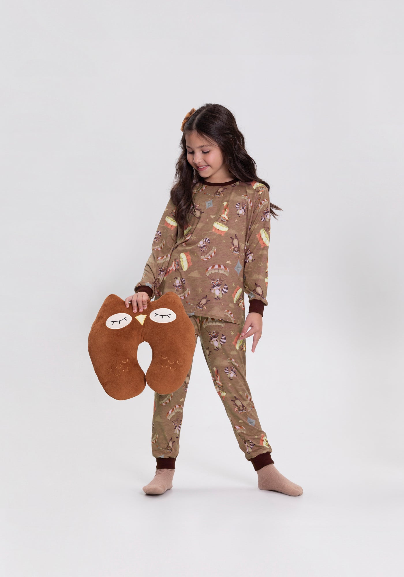 Pijama Infantil Meninos Malha Modal Estampado Manga Longa