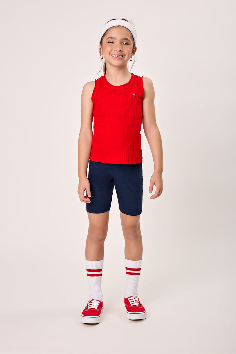 Bermuda Ciclista Infantil Básica em Cotton - 4 cores
