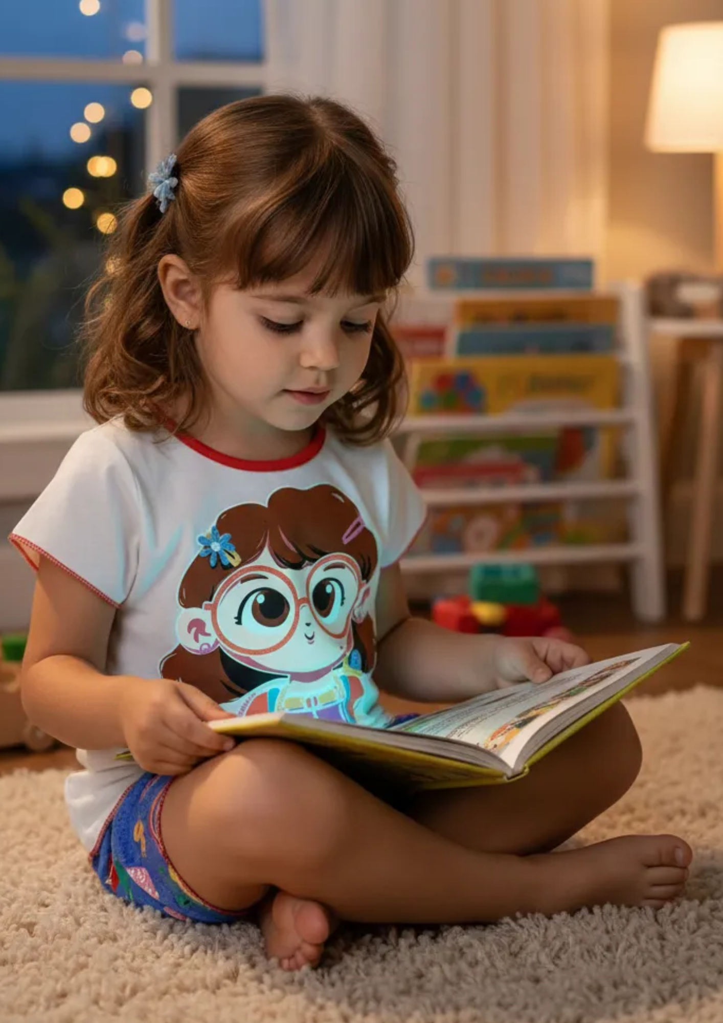 Pijama Infantil Meninas Colorido Brilha no Escuro Alakazoo